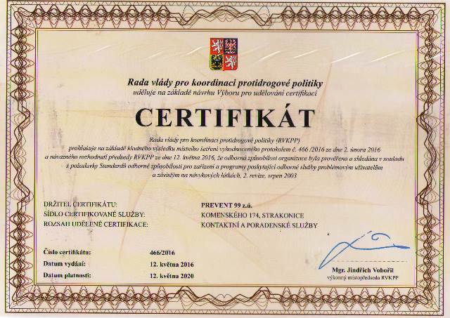 KCP ST Certifikát 2016-20